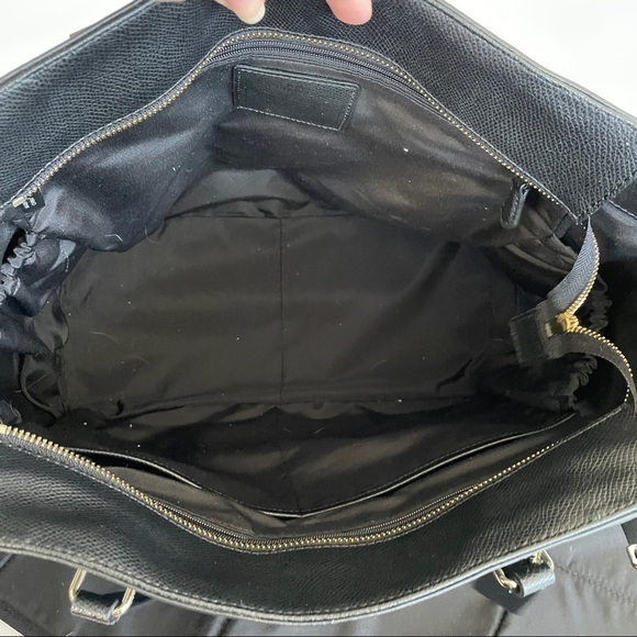 Coach Black Leather Diaper Bag with Changing Pad - Picture 4 of 11
